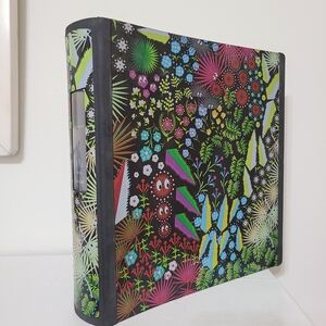 Cynthia Rowley Black and Floral Multicolor 3-Ring 1 1/2 Inch Binder